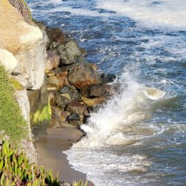 The tumoil of the waves against the rocks look beautiful, but turmoil of acid reflux is not.